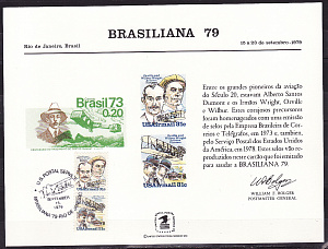 США, 1979, Пионеры авиации, Бразилиана 79, презентационный лист